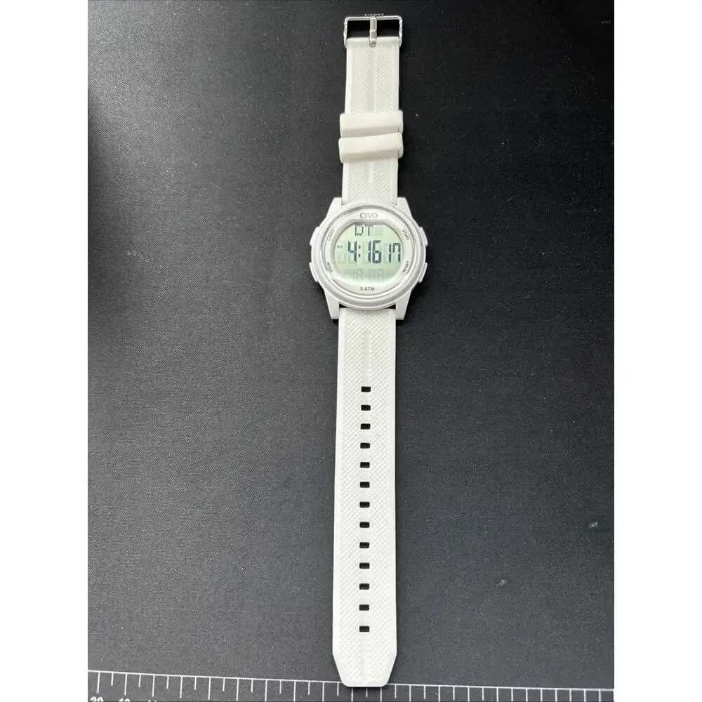 Civo All White Digital Watch